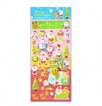Custom Christmas Seasonal 3D Puffy Sticker Soft Touch And Eco-friendly
