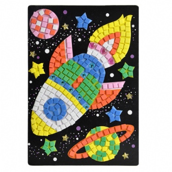 Rocket Mosaic DIY Puzzle With Jewel