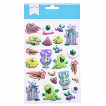 Customized Horrible Eyeballs Air Balloon Stickers Sheet For Scrapbook