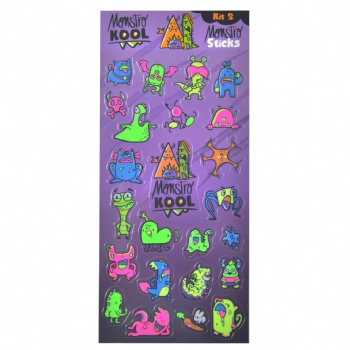 Gross Monsters Funny Vinyl Sticker Glow In The Dark