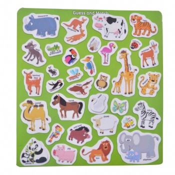 Wild Animals No Glue 1mm Thick Stickers Factory With Waterproof TPE Silicon Materials